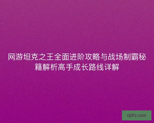 网游坦克之王全面进阶攻略与战场制霸秘籍解析高手成长路线详解